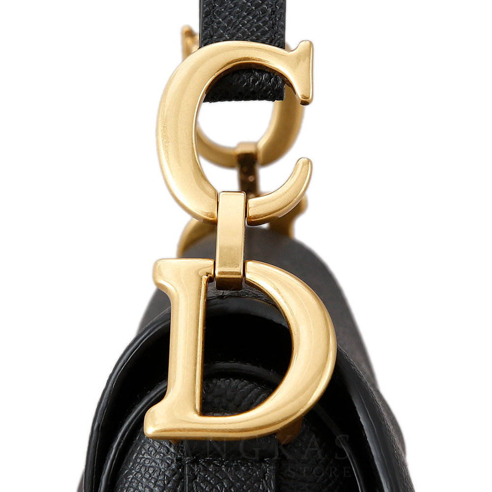 CHRISTIAN DIOR(USED)크리스찬디올 블랙 레더 새들백 미니